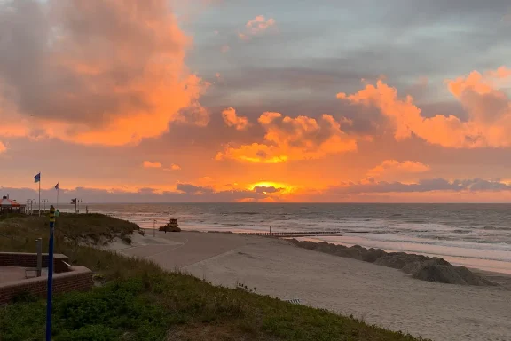 Wangerooge Strandimpression Sonnenuntergang
